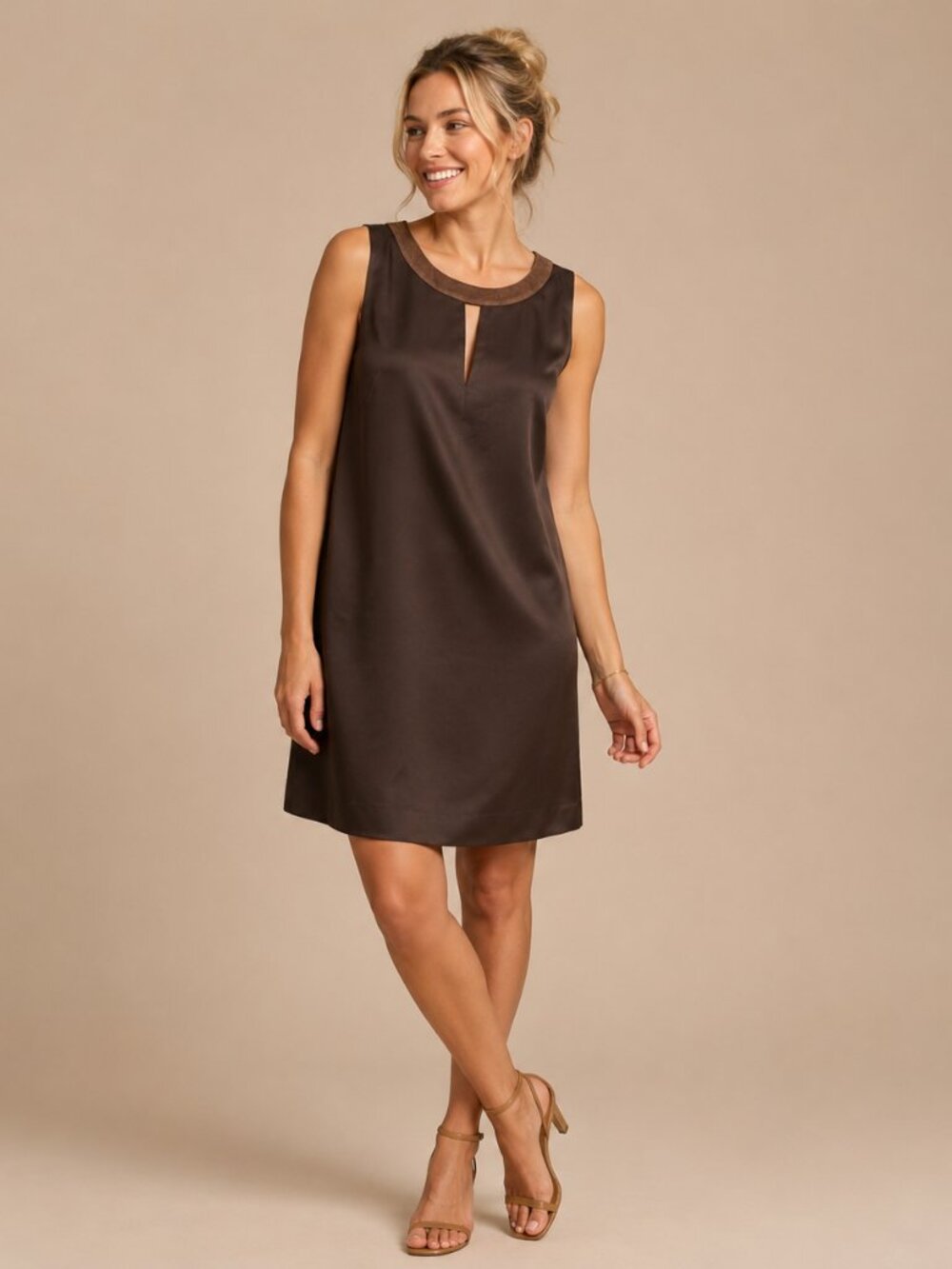 Lauren Ralph Lauren dress Brown 16 Holiday Fall Thanksgiving Equestrian Dinner